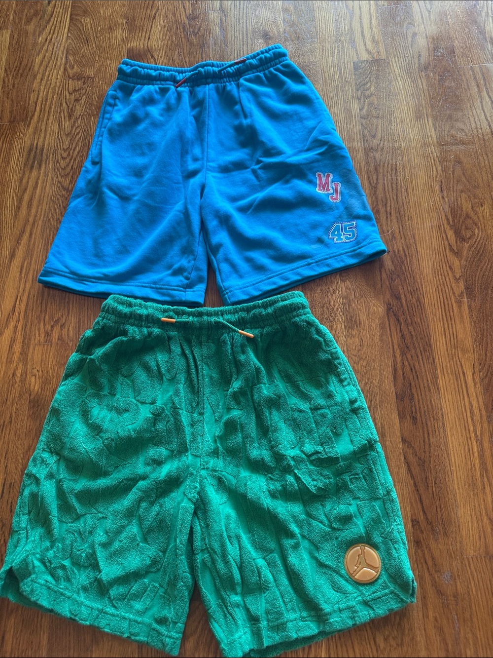 Jordan Blue and Teal Kids Athletic Shorts